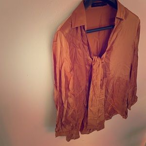The Limited blouse burnt orange color size medium